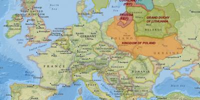 Carte de la Lituanie de l'histoire